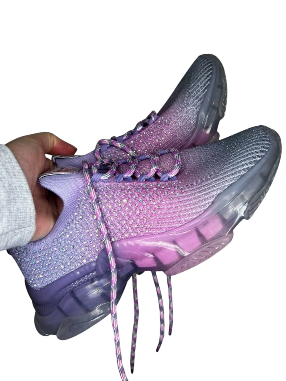 NY90 Miss Crystal Chunky Sneaker-Size 5 by Steve Madden Ombré Multi